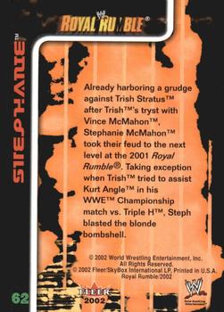 2002 Fleer WWE Royal Rumble #62 Stephanie Back