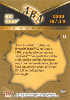 2002 Fleer WWE Royal Rumble #82 Jim Ross Back