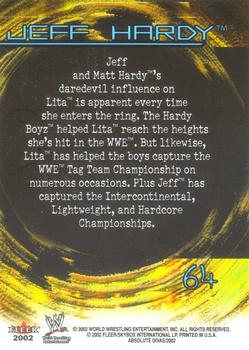 2002 Fleer WWE Absolute Divas #64 Jeff Hardy Back