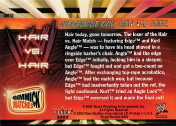 2002 Fleer WWE Royal Rumble - Gimmick Matches #GM10 Kurt Angle vs. Edge Back