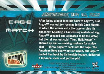 2002 Fleer WWE Royal Rumble - Gimmick Matches #GM4 Kurt Angle vs. Edge Back