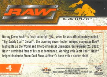 2002 Fleer WWE Raw vs. SmackDown #4 Kevin Nash  Back