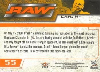 2002 Fleer WWE Raw vs. SmackDown #55 Crash Holly  Back