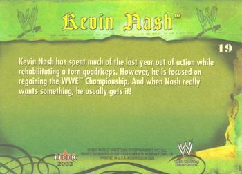 2003 Fleer WWE Aggression #19 Kevin Nash  Back