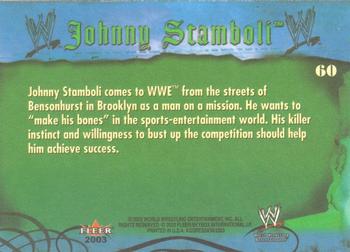 2003 Fleer WWE Aggression #60 Johnny Stamboli  Back