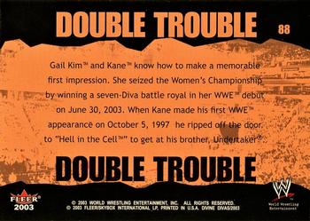 2003 Fleer WWE Divine Divas #88 Gail Kim / Kane Back