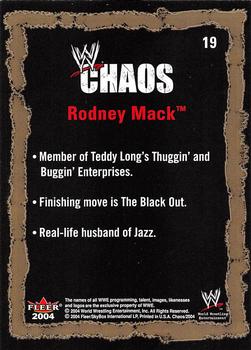 2004 Fleer WWE Chaos #19 Rodney Mack  Back
