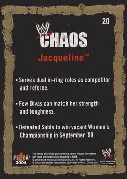 2004 Fleer WWE Chaos #20 Jacqueline  Back