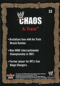 2004 Fleer WWE Chaos #33 A-Train  Back