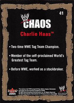 2004 Fleer WWE Chaos #41 Charlie Haas  Back