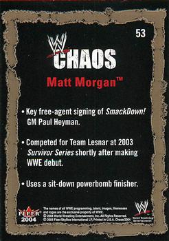 2004 Fleer WWE Chaos #53 Matt Morgan  Back