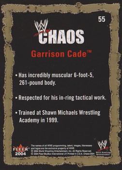 2004 Fleer WWE Chaos #55 Garrison Cade  Back