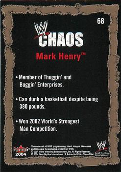 2004 Fleer WWE Chaos #68 Mark Henry  Back