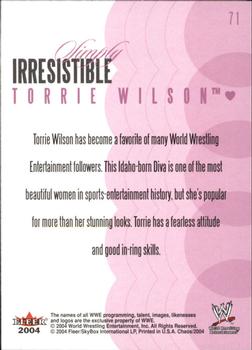 2004 Fleer WWE Chaos #71 Torrie Wilson Back