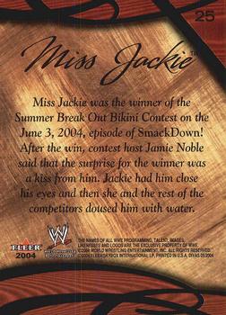 2004 Fleer WWE Divine Divas 2005 #25 Miss Jackie Back