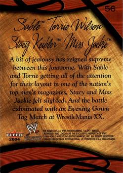 2004 Fleer WWE Divine Divas 2005 #56 Sable / Torrie Wilson / Stacy Keibler / Miss Jackie Back