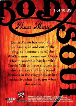 2004 Fleer WWE Divine Divas 2005 - Body And Soul #1 BS Dawn Marie Back