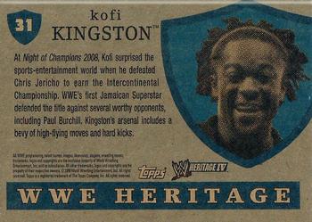 2008 Topps Heritage IV WWE #31 Kofi Kingston  Back