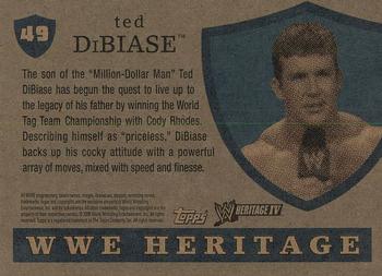 2008 Topps Heritage IV WWE #49 Ted DiBiase Jr.  Back