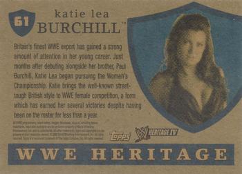 2008 Topps Heritage IV WWE #61 Katie Lea Burchill  Back