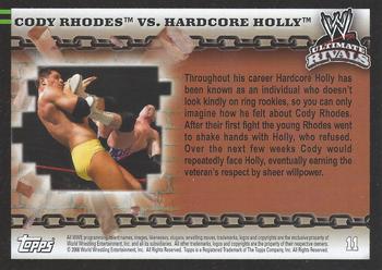 2008 Topps WWE Ultimate Rivals #11 Cody Rhodes vs. Hardcore Holly  Back