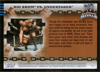 2008 Topps WWE Ultimate Rivals #54 Big Show vs. Undertaker  Back