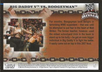 2008 Topps WWE Ultimate Rivals #5 Big Daddy V vs. Boogeyman  Back