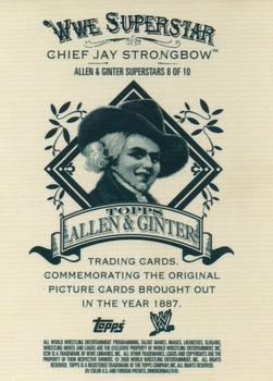 2008 Topps Chrome Heritage III WWE - Allen & Ginter Superstars #8 Chief Jay Strongbow  Back