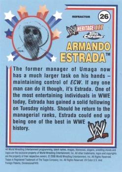 2008 Topps Chrome Heritage III WWE - Refractors #26 Armando Estrada  Back