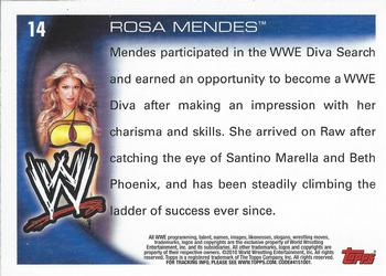 2010 Topps WWE #14 Rosa Mendes  Back