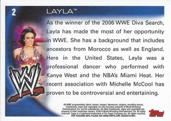 2010 Topps WWE #2 Layla  Back