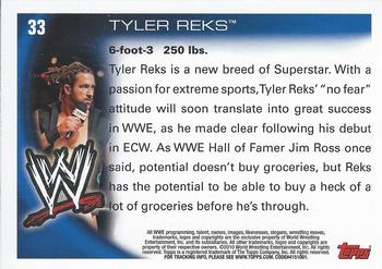 2010 Topps WWE #33 Tyler Reks  Back