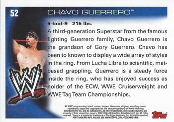 2010 Topps WWE #52 Chavo Guerrero  Back