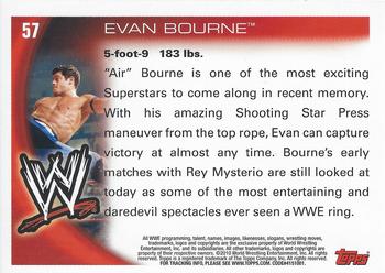 2010 Topps WWE #57 Evan Bourne  Back