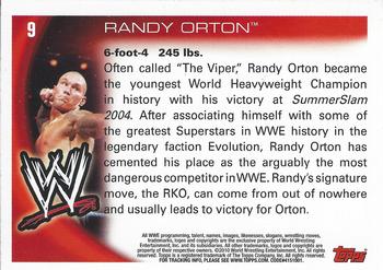 2010 Topps WWE #9 Randy Orton  Back