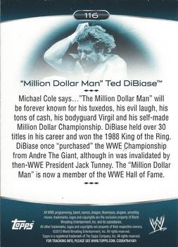 2010 Topps Platinum WWE #116 Ted DiBiase  Back