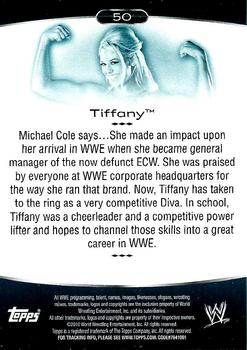 2010 Topps Platinum WWE #50 Tiffany  Back