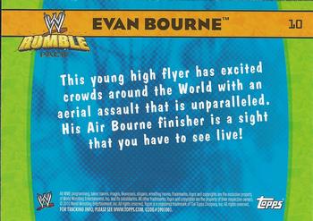 2010 Topps WWE Rumble Pack #10 Evan Bourne  Back