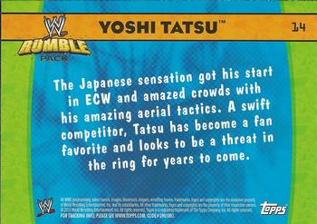 2010 Topps WWE Rumble Pack #14 Yoshi Tatsu  Back