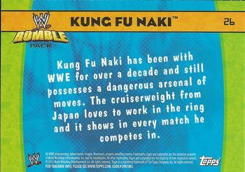 2010 Topps WWE Rumble Pack #26 Kung Fu Naki  Back