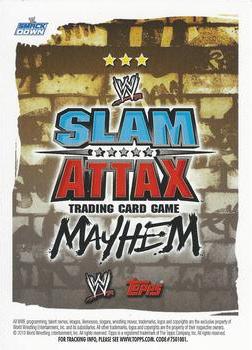 2010 Topps Slam Attax WWE Mayhem #NNO Kelly Kelly  Back