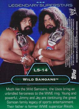 2010 Topps Platinum WWE - Legendary Superstars Green #LS-14 The Usos / Wild Samoans Back
