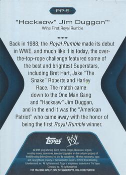 2010 Topps Platinum WWE - Platinum Performance #PP-5 Hacksaw Jim Duggan  Back