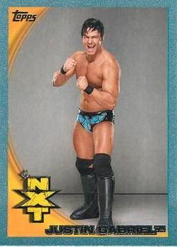2010 Topps WWE - Blue #72 Justin Gabriel  Front
