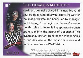 2010 Topps WWE - Silver #107 The Road Warriors Back