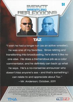 2012 TriStar Impact TNA Reflexxions #51 Taz  Back
