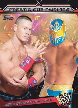 2011 Topps WWE - Prestigious Pairings #PP-7 John Cena / Sin Cara Front