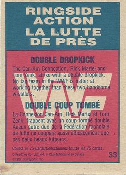 1987 O-Pee-Chee WWF #33 Double Dropkick Back