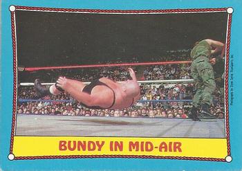 1987 O-Pee-Chee WWF #42 Bundy in Mid-air Front