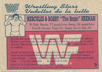 1987 O-Pee-Chee WWF #9 Hercules & Bobby 
